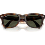 Wayfarer Folding RB4105, Havana/Green Glass Lenses 50 Eye Size