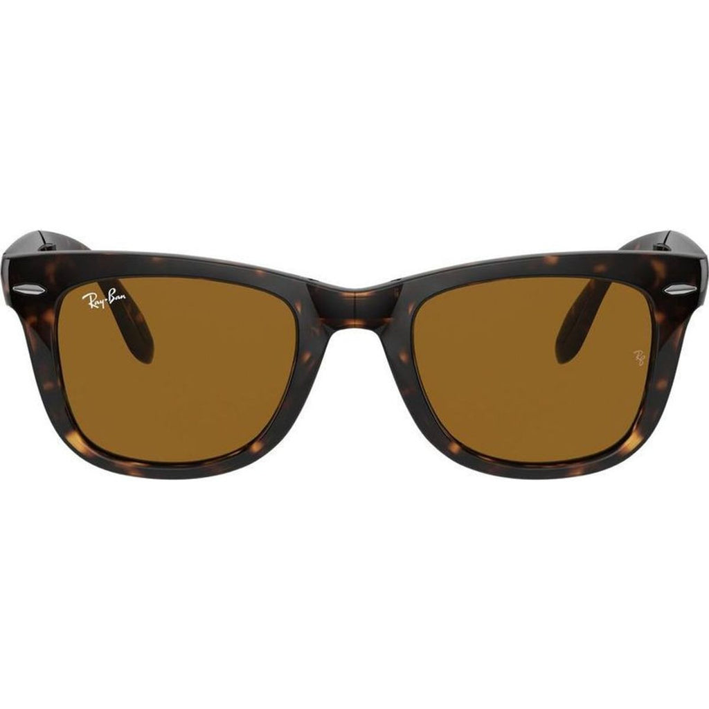 Wayfarer Folding RB4105, Light Havana/Brown Glass Lenses 50 Eye Size