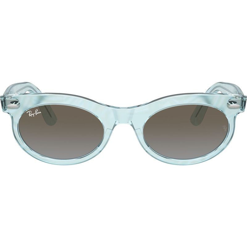 Wayfarer Oval RB2242, Photochromic Azure Waves/Blue Brown Gradient Glass Lenses 53 Eye Size