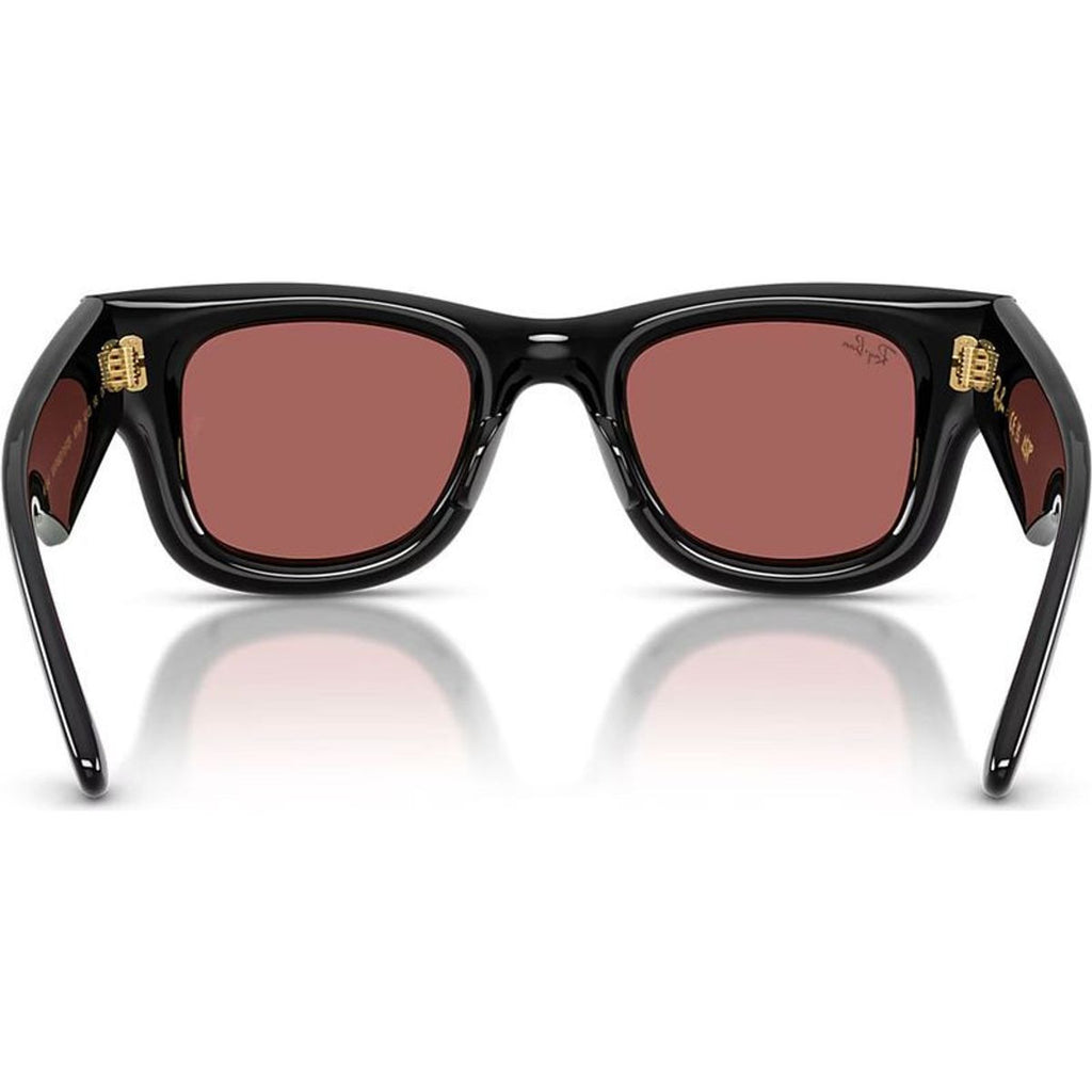 Wayfarer Puffer RB4940, Black/Dark Violet Lenses 47 Eye Size