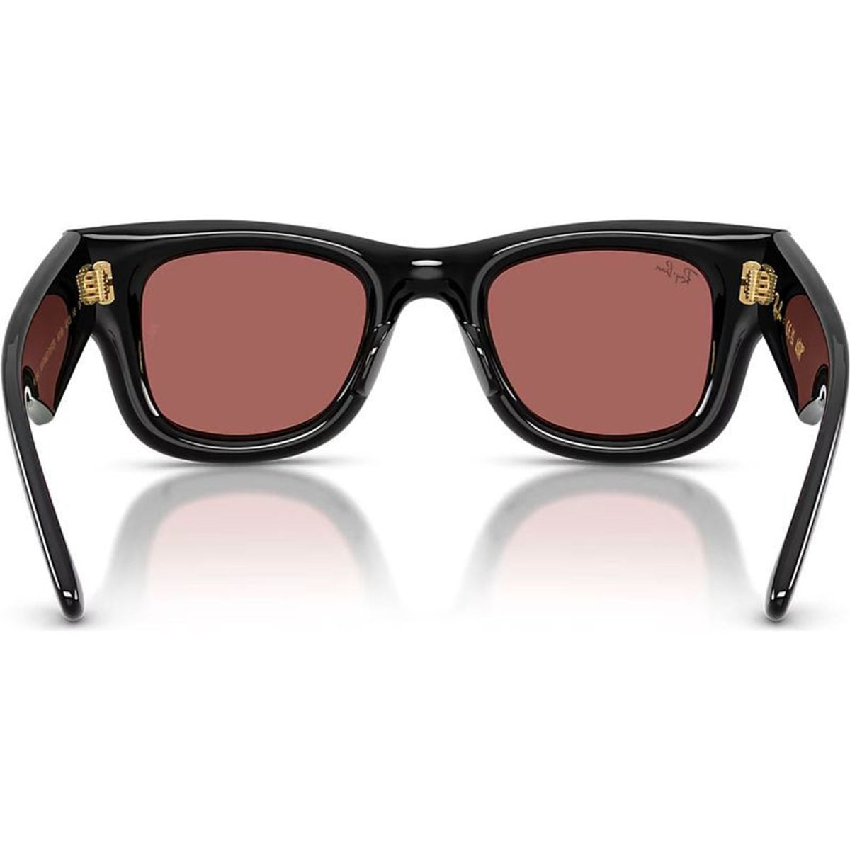 Wayfarer Puffer RB4940, Black/Dark Violet Lenses 47 Eye Size