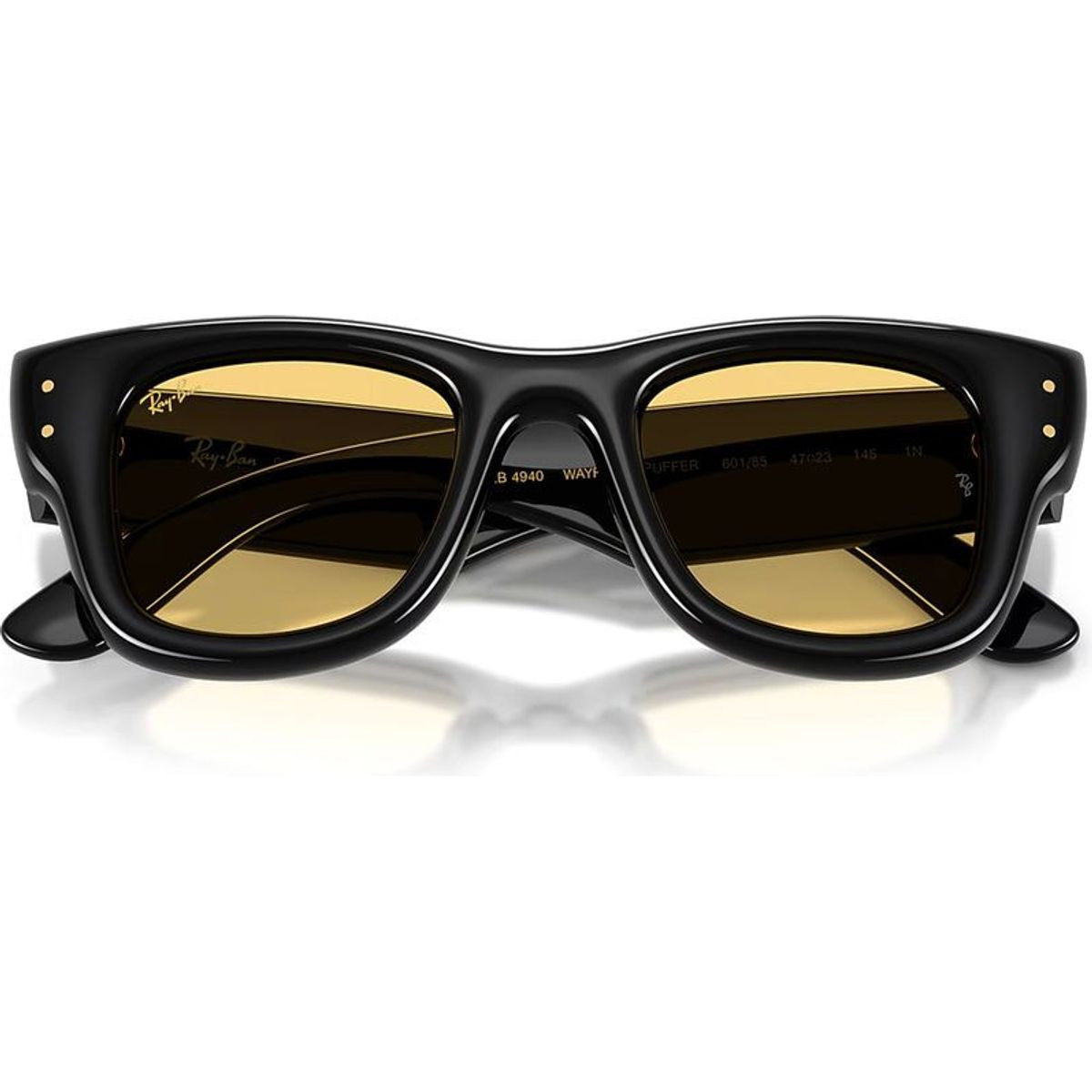 Wayfarer Puffer RB4940, Black/Yellow Lenses 50 Eye Size