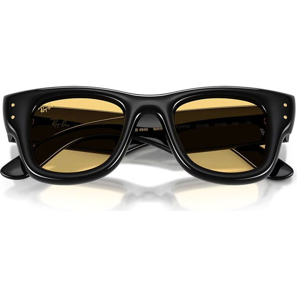 Wayfarer Puffer RB4940, Black/Yellow Lenses 47 Eye Size