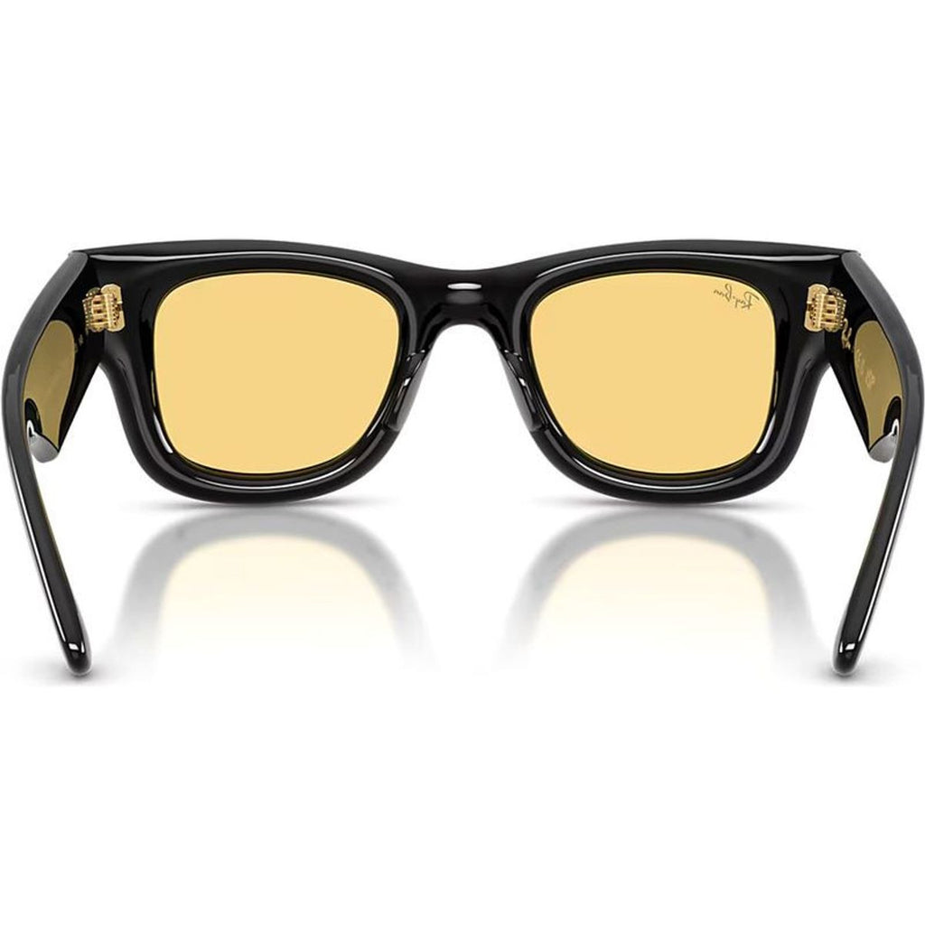 Wayfarer Puffer RB4940, Black/Yellow Lenses 47 Eye Size