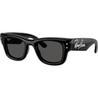 Wayfarer Puffer RB4940B, Black and Strass/Dark Grey Lenses