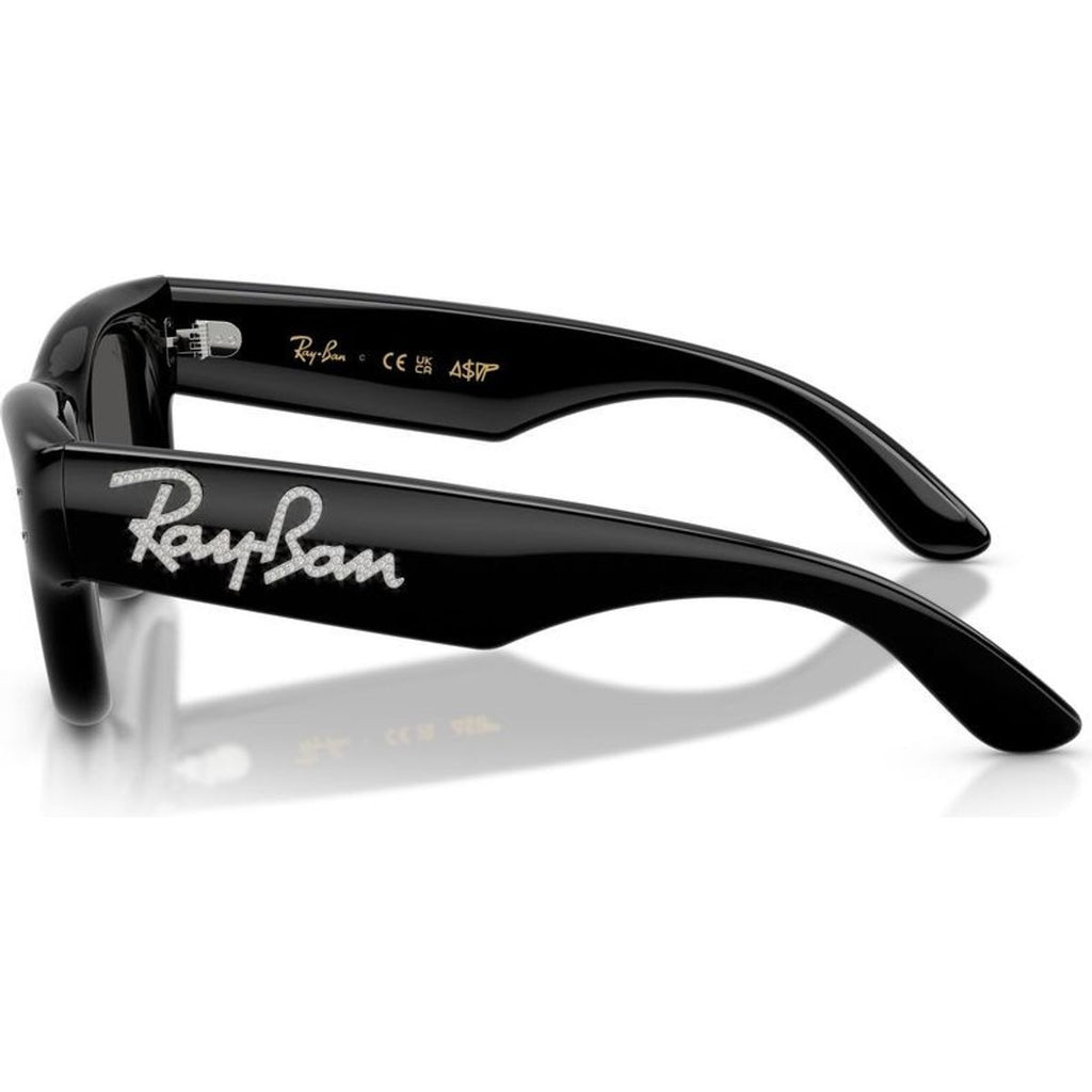 Wayfarer Puffer RB4940B, Black and Strass/Dark Grey Lenses
