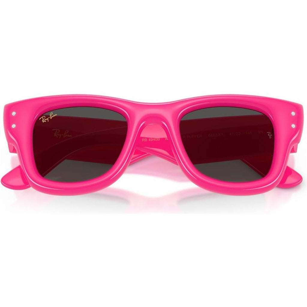 Wayfarer Puffer RB4940B, Pink and Strass/Dark Grey Lenses