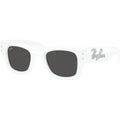 Wayfarer Puffer RB4940B, White and Strass/Dark Grey Lenses
