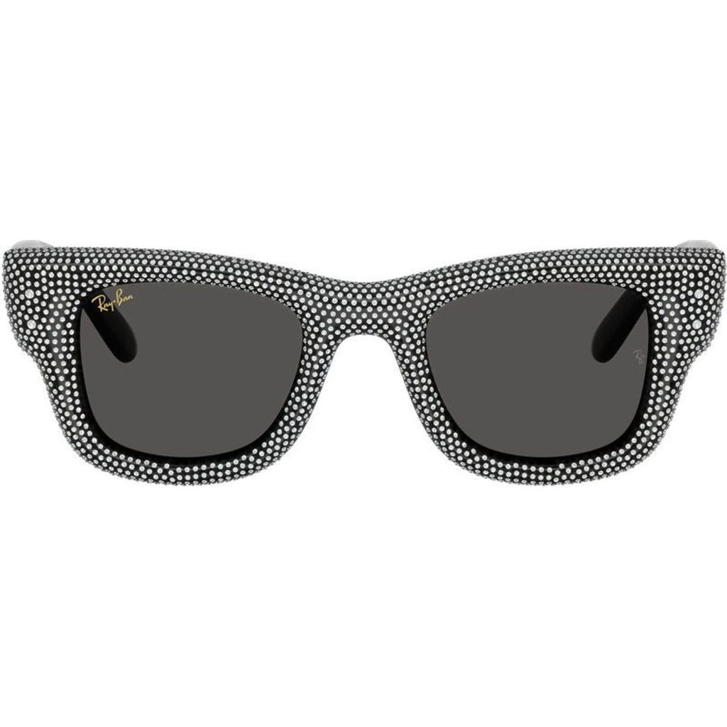 Wayfarer Puffer RB4940BP, Black and Strass Pave/Dark Grey Lenses