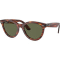 Wayfarer Way RB2241, Striped Havana/Green Polarised Glass Lenses 54 Eye Size