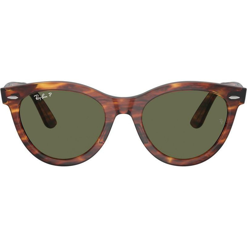 Wayfarer Way RB2241, Striped Havana/Green Polarised Glass Lenses 54 Eye Size