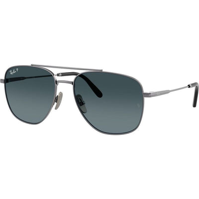 William Titanium RB8097, Gunmetal/Blue Gradient Glass Polarised Lenses