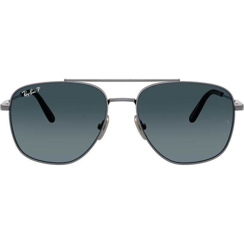 William Titanium RB8097, Gunmetal/Blue Gradient Glass Polarised Lenses
