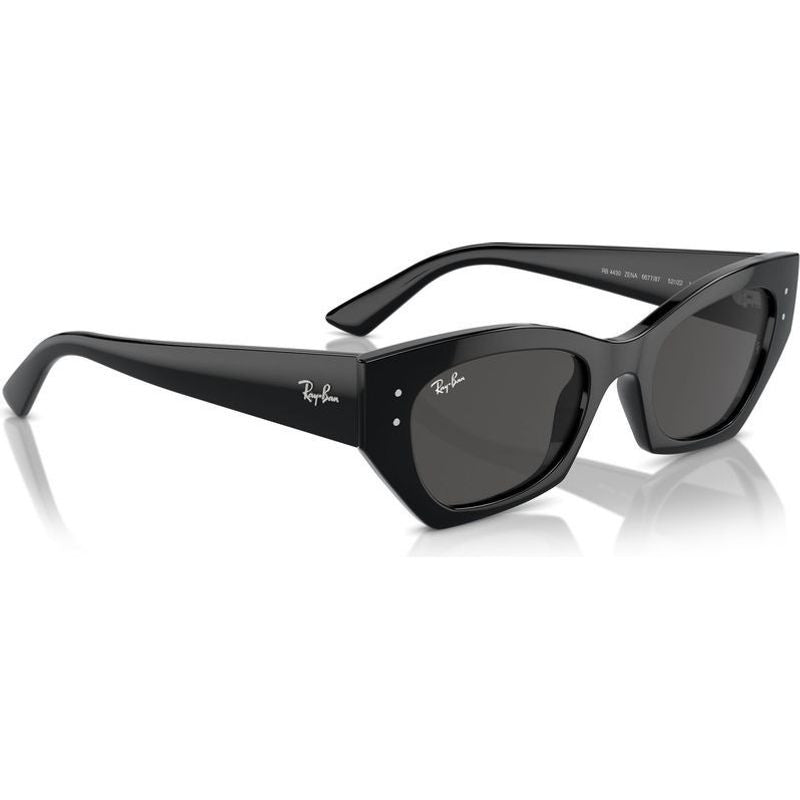 Zena RB4430, Black/Dark Grey Lenses 52 Eye Size