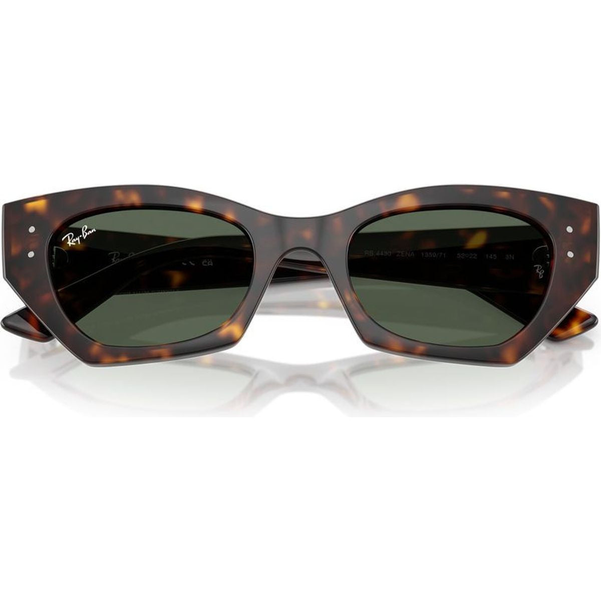 Zena RB4430, Havana/Dark Green Lenses 52 Eye Size