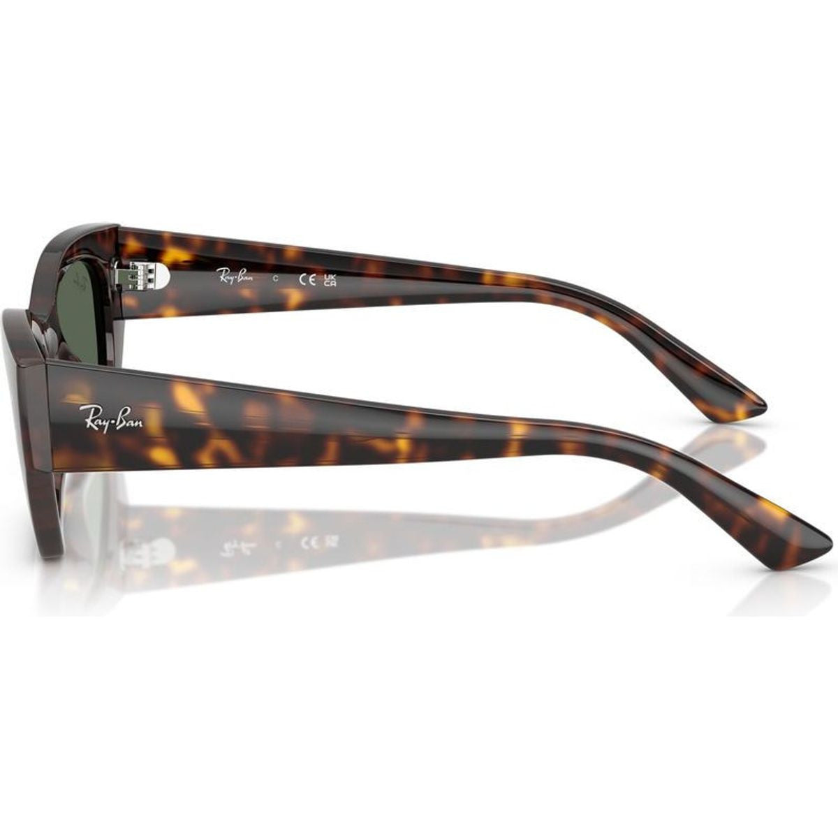 Zena RB4430, Havana/Dark Green Lenses 52 Eye Size