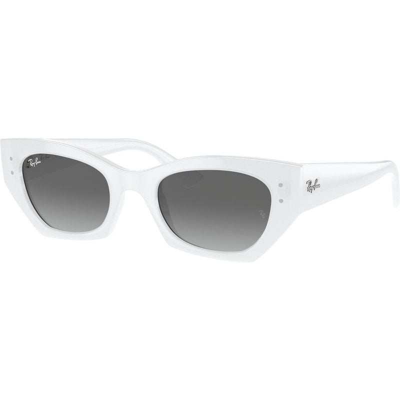 Zena RB4430, White Snow/Grey Gradient Lenses 52 Eye Size