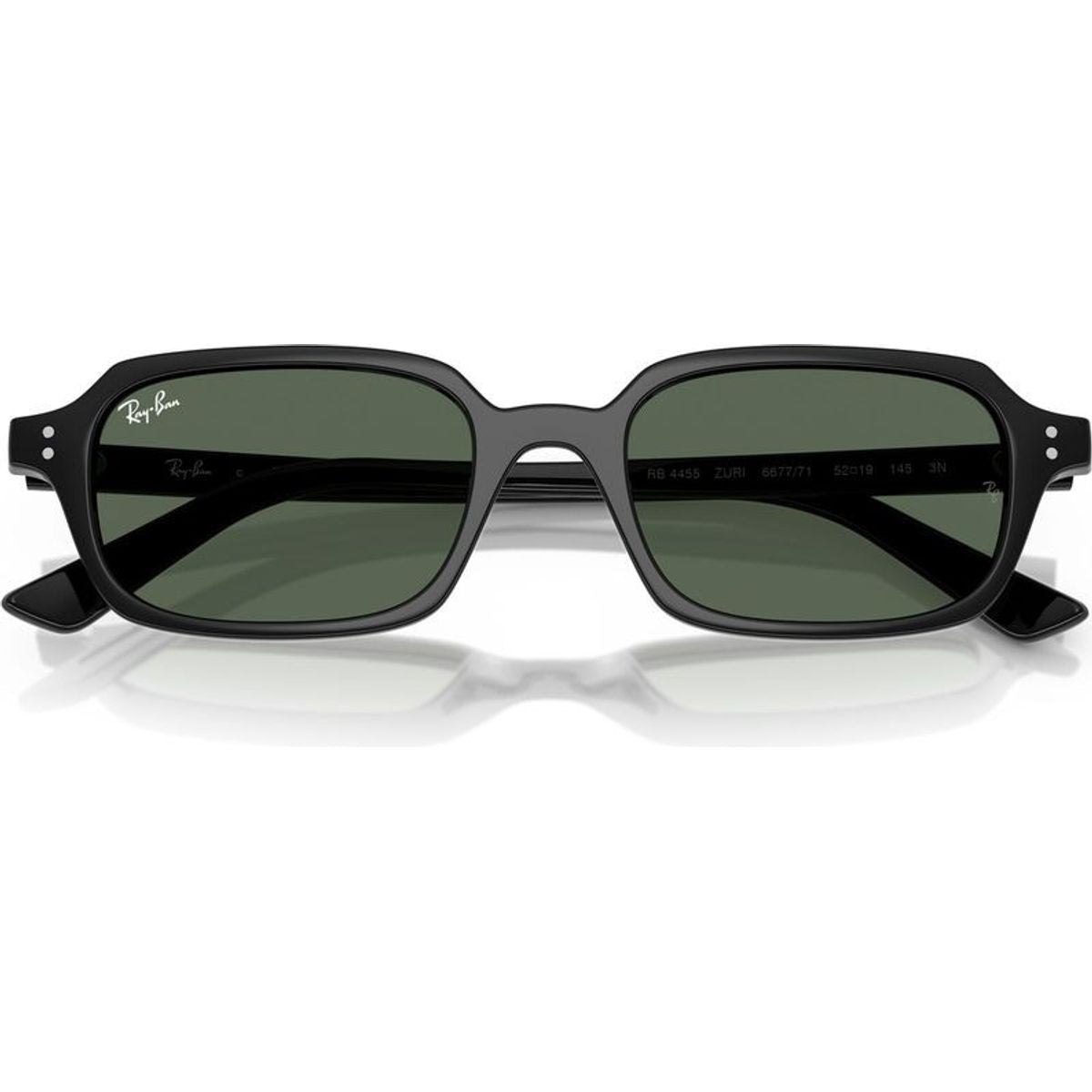 Zuri RB4455, Black/Dark Green Lenses 49 Eye Size