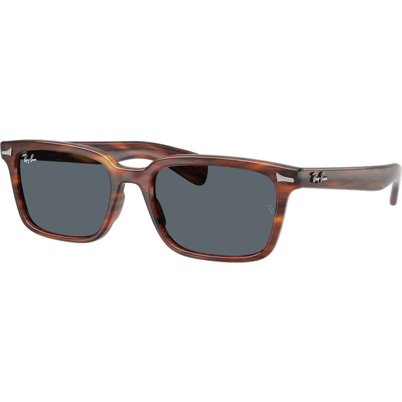 Ray-Ban Brunel RB2234 Striped Havana Dark Blue Glass Angle