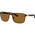 Ray-Ban Chromance RB3721CH Matte Black Bronze Urban Polarised Angle