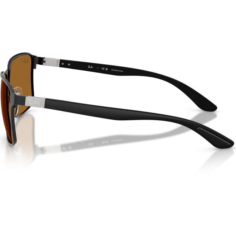 Ray-Ban Chromance RB3721CH Matte Black Bronze Urban Polarised Side