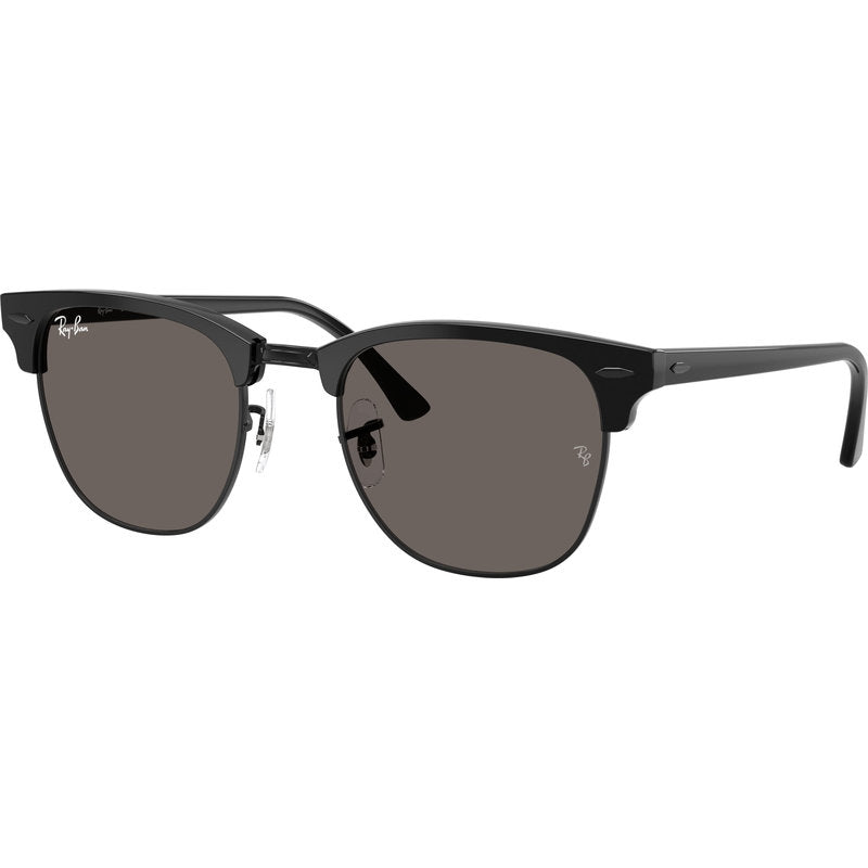 Ray-Ban Clubmaster Classic RB3016 Black on Black Grey Angle