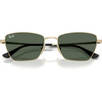 Ray-Ban Drea RB3783 Pale Gold Dark Green Front2