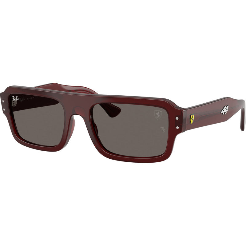 Ray-Ban Flacko RB4454M Transparent Red Dark Grey Glass Angle