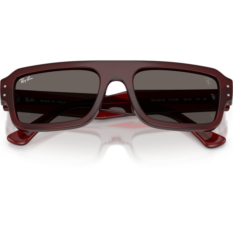 Ray-Ban Flacko RB4454M Transparent Red Dark Grey Glass Front2