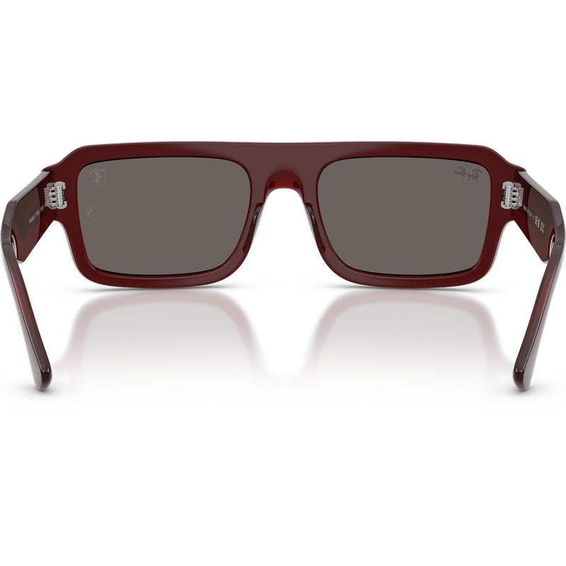 Ray-Ban Flacko RB4454M Transparent Red Dark Grey Glass Inner