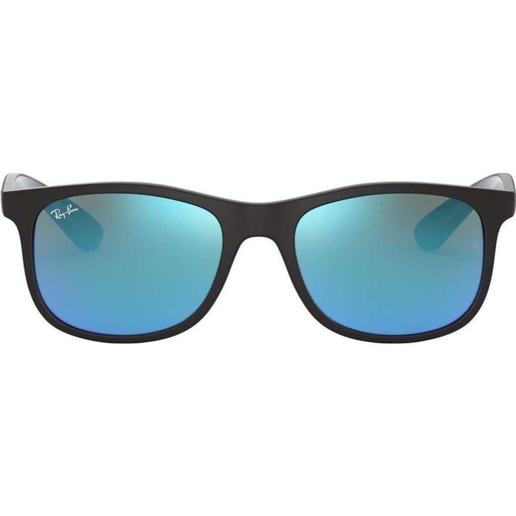 Ray-Ban Junior 9062S Black Blue Mirror Front