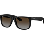 Ray-Ban Justin Classic RB4165 Rubber Black Brown Grey Gradient Polarised Angle