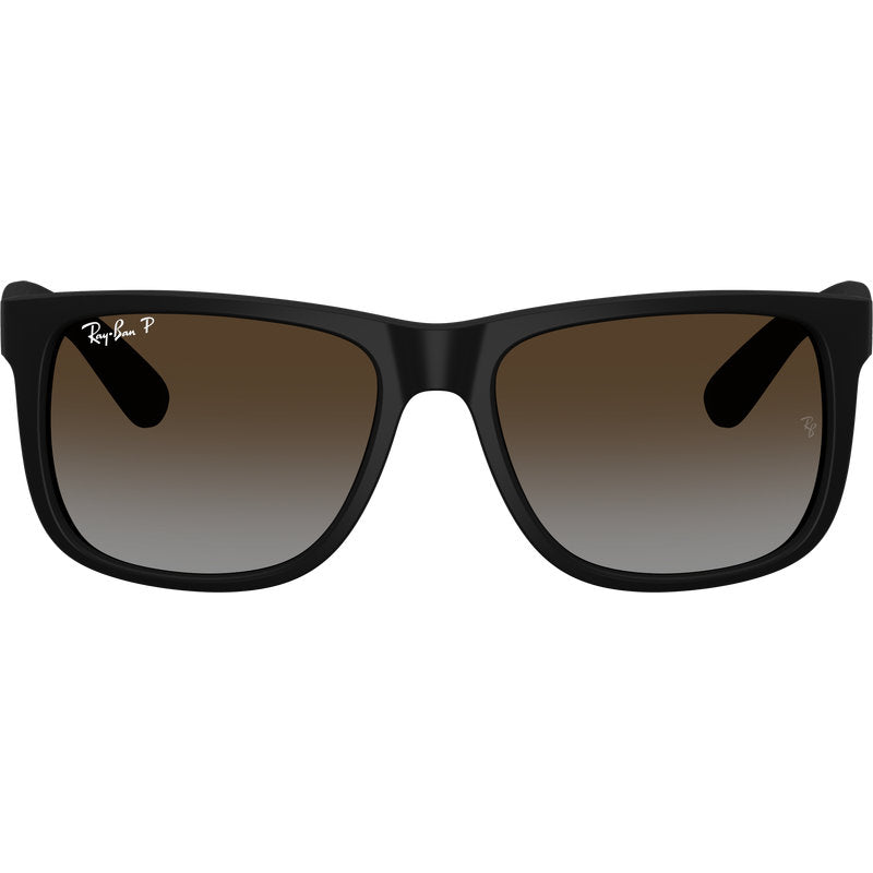 Ray-Ban Justin Classic RB4165 Rubber Black Brown Grey Gradient Polarised Front