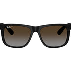 Ray-Ban Justin Classic RB4165 Rubber Black Brown Grey Gradient Polarised Front
