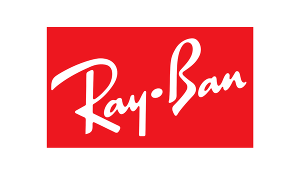 Ray-Ban logo on a red background