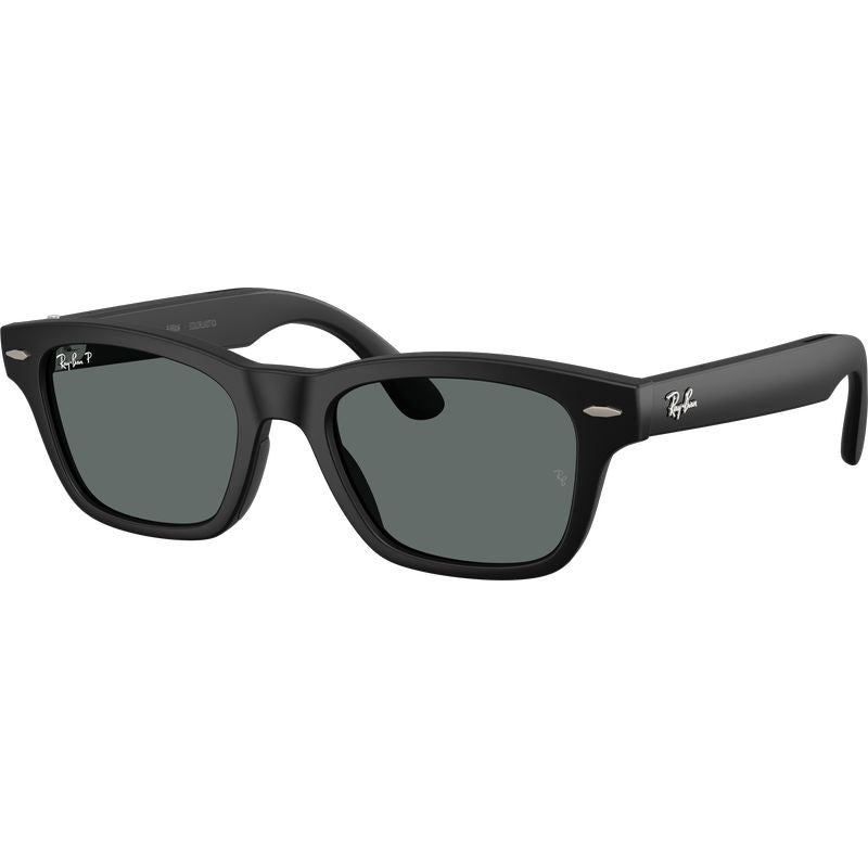 Ray-Ban Meta Audio Meta Burbank RW7005 Solid Black Dark Grey Polarised Angle