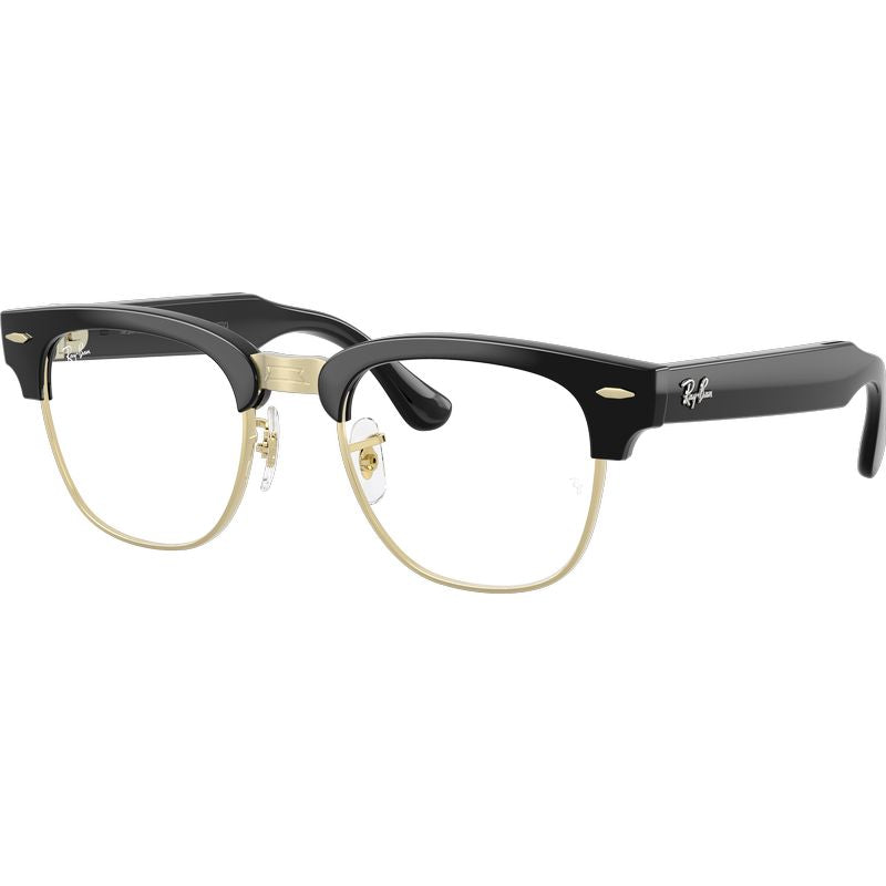 Ray-Ban Meta Audio Meta Clubmaster RW7004 Black Green Transitions Angle
