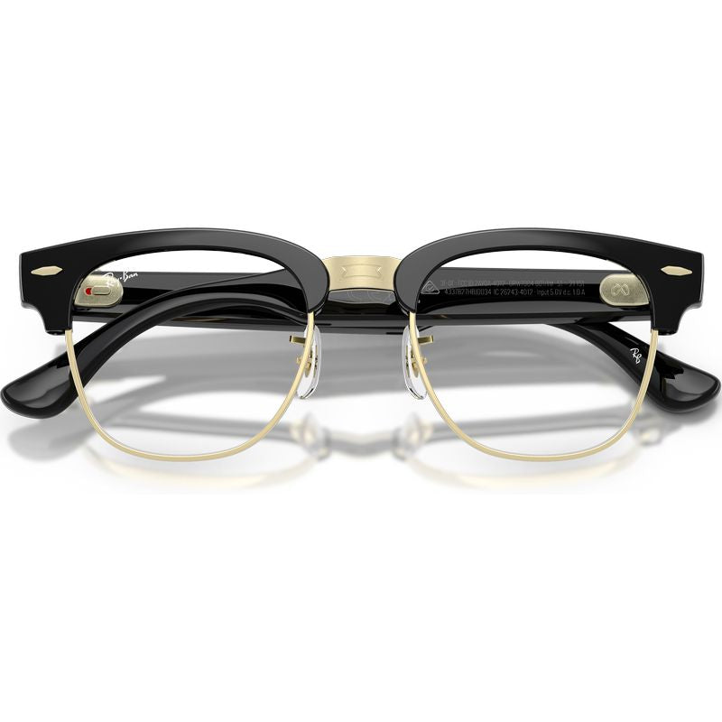 Ray-Ban Meta Audio Meta Clubmaster RW7004 Black Green Transitions Front4