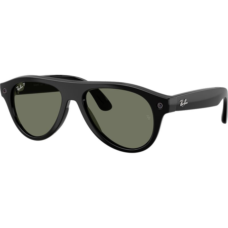 Ray-Ban Meta Aviator Gen 3 RW4016 Black Green Polarised Angle