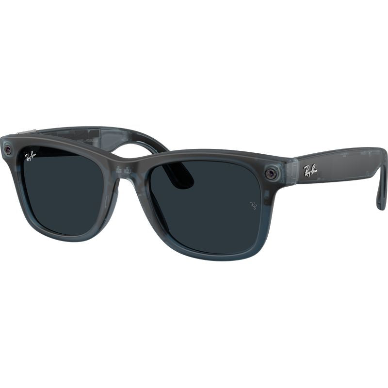 Ray-Ban Meta Wayfarer Gen 3 RW4011 Transparent Ocean Blue Grey Transitions Angle2