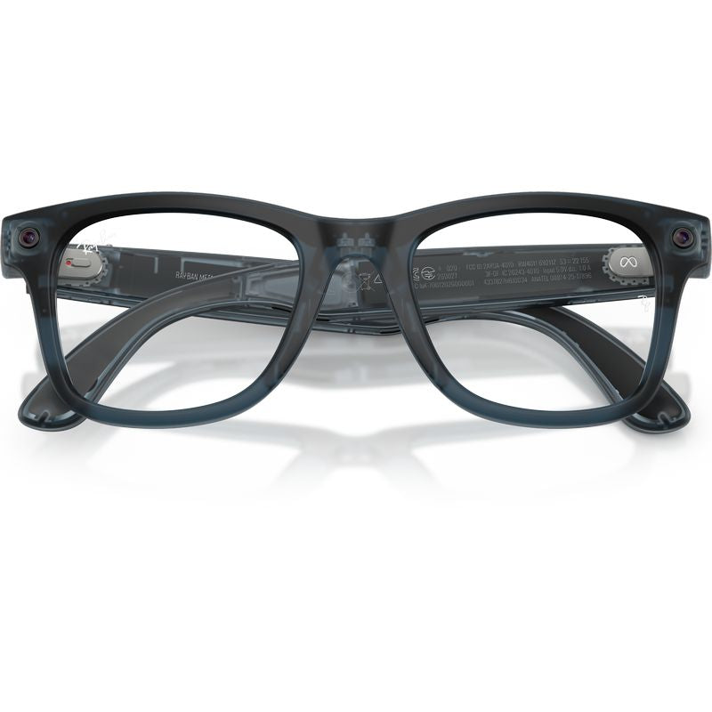 Ray-Ban Meta Wayfarer Gen 3 RW4011 Transparent Ocean Blue Grey Transitions Front4