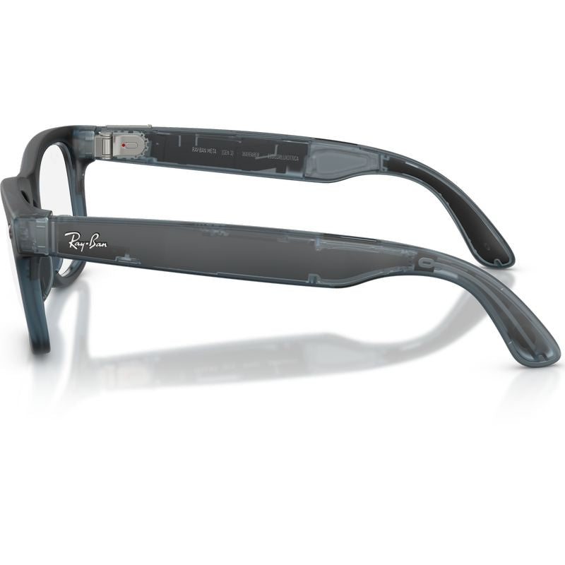 Ray-Ban Meta Wayfarer Gen 3 RW4011 Transparent Ocean Blue Grey Transitions Side