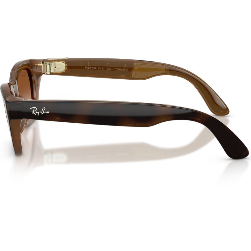 Ray-Ban Meta Zena Gen 3 RW4015 Havana Brown Gradient Side