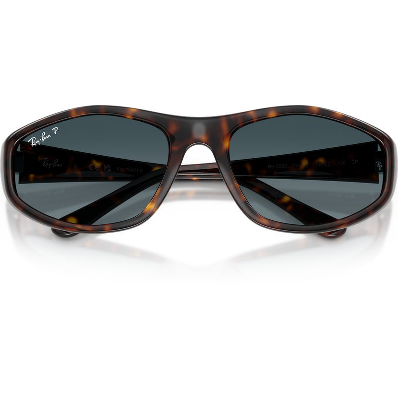 Ray-Ban RB2228 Havana Blue Gradient Polarised Glass Front2