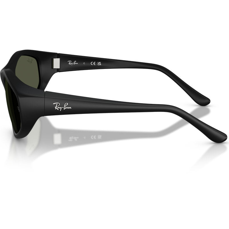 Ray-Ban RB2228 Rubber Black Green Glass Side