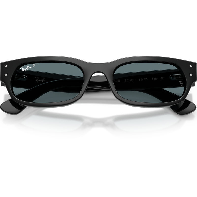 Ray-Ban RB2236 Black Black Polarised Glass Front2