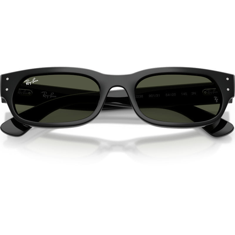 Ray-Ban RB2236 Black Green Glass Front2