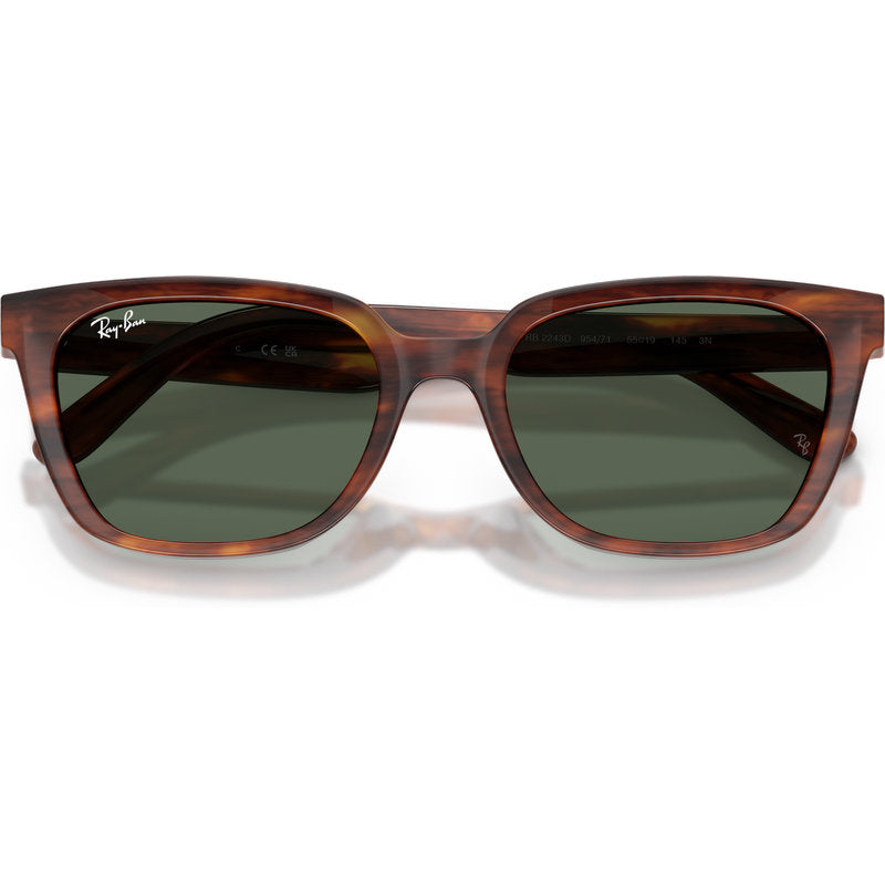 Ray-Ban RB2243D Striped Havana Dark Green Front2