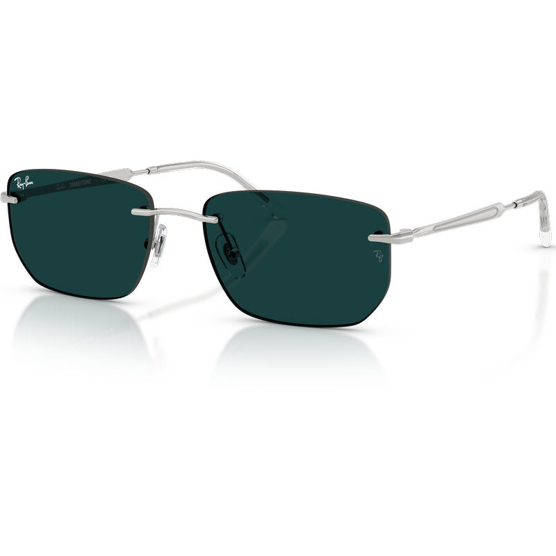 Ray-Ban RB3768 Silver Emerald Transitions Angle2