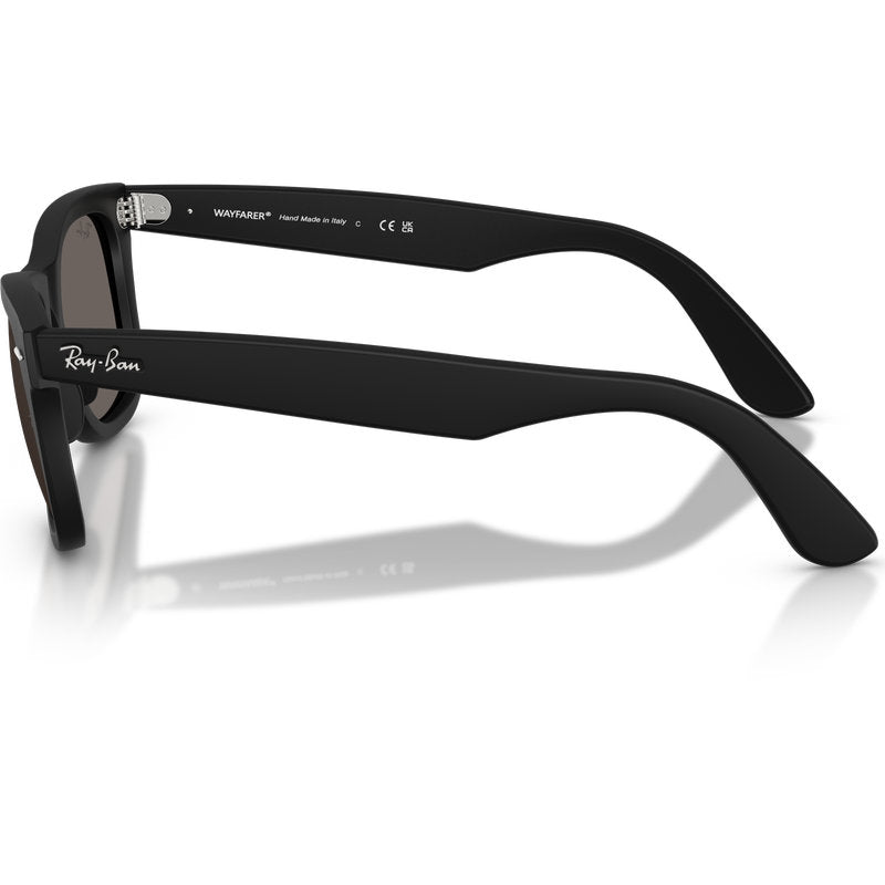 Ray-Ban Wayfarer Ease RB4340 Matte Black Dark Grey Glass Side